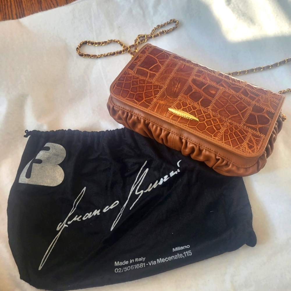 Authentic Franco Besozzi Crocodile Skin Evening Bag